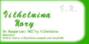 vilhelmina mory business card